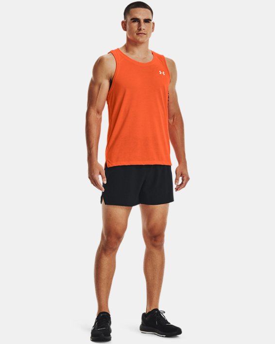 Men's UA Streaker Run Singlet in Orange image number 2